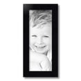 thumbnail image 2 of ArtToFrames 7" x 18" Satin Black Step Lip Picture Frame, 7x18 inch Black Wood Poster Frame (WOM-1452), 2 of 7