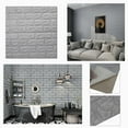 thumbnail image 4 of Novashion 5/10Pcs 30x28 inch 3D Tile Brick Wall Sticker, Self-adhesive Waterproof PE Foam Wall Panels, Peel and Stick Brick Wallpaper Wall Art Decor for Living Room Bedroom Background TV Wall Decoration, 4 of 8
