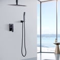 thumbnail image 4 of Wowow 8-Spray 10 in. Dual Shower Head and Handheld Shower Head Wall Mounted Rain Shower with 1.8-GPM in Matte Black, 4 of 7