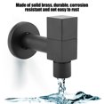 thumbnail image 2 of Black Brass Square Washing Machine Faucet Wall Mount Laundry Cold Water Tap(Mop Pool), 2 of 12