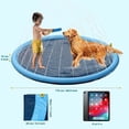 thumbnail image 6 of Splash Pad Sprinkler for Dogs Kids Wading Pool Childrens Inflatable Water Toys 66.9 inch Large Size, 6 of 7