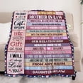thumbnail image 2 of DAJU Unique Mother in Law Gifts Idea for Birthday Christmas Mother'S Day Wedding to My Mother in Law Blanket Gift(60*80inch), 2 of 6