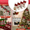 Bstaofy 18'' Rustic Christmas Stockings Set of 4 Felt Santa Reindeer