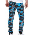 thumbnail image 2 of Pretty Comy Men's Stylish Comfy Camouflage Pattern Joggers With Pockets Pants, Slim-fit Drawstring Men's Bottom Clothing For Hiking Jogging Cycling Outdoor Fitness Workout Long Pants, 2 of 6