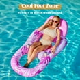 thumbnail image 4 of Hinchable Pool Lounge Float Sloosh para adultos con portavasos, color rosa, 4 of 9