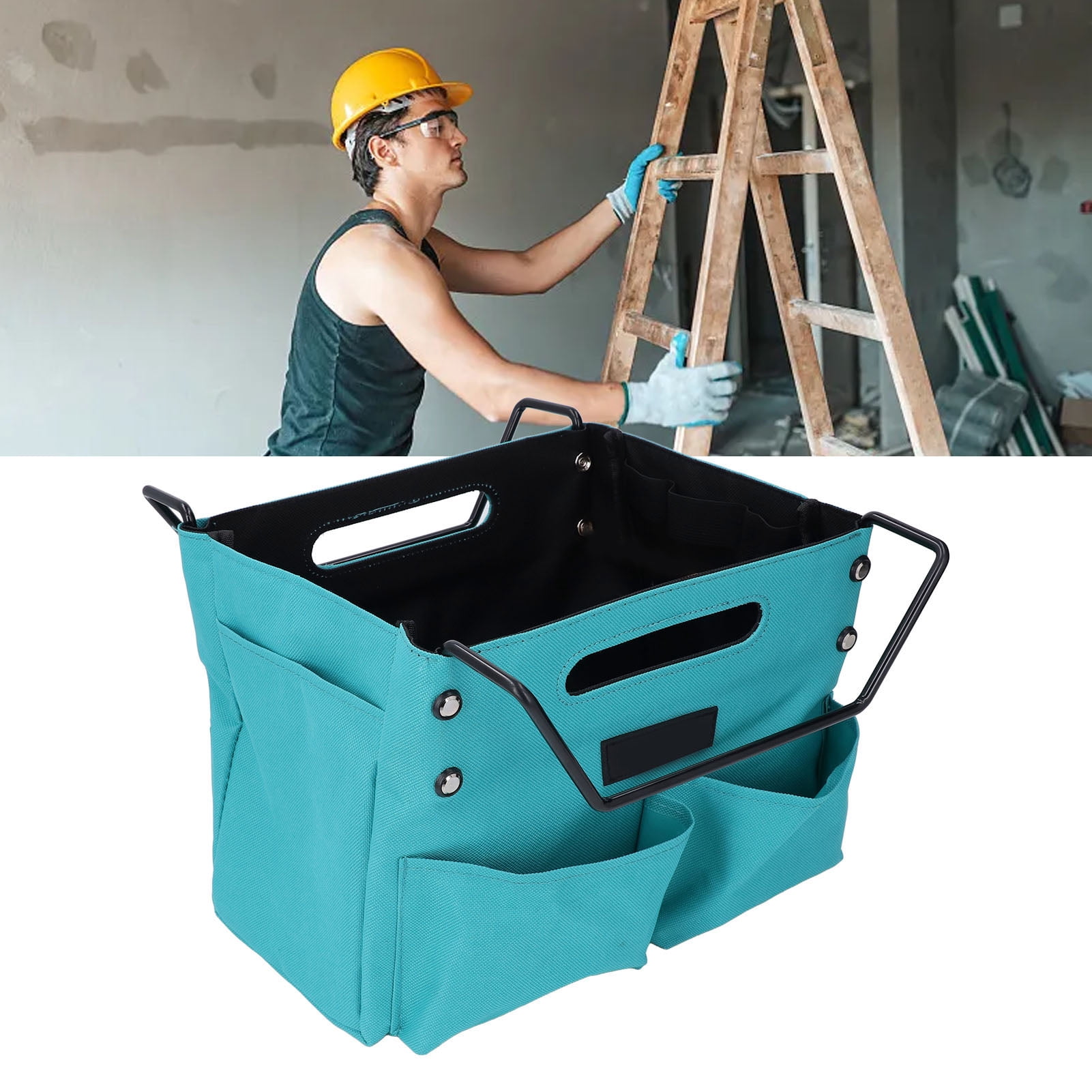 Ladder Tool Pouch Oxford Cloth Portable Multifunctional Foldable Ladder Tool Storage Bag