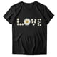 thumbnail image 3 of Gibobby Camisetas Mujer Manga Corta Mujeres Casual Impresión Mangas Cuello Redondo Camiseta Suelta Blusa Tops(Negro,G), 3 of 4