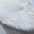 thumbnail image 4 of 90 Diameter Round Rug, Faux Fur Rug, Cozy Feel Like Real Wool Faux Fur Rug, Man-Made Wool Sofa Rug Cushion (White), 4 of 5