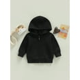 thumbnail image 2 of Bagilaanoe Toddler Baby Boy Girl Jacket Long Sleeve Zipper Hooded Sweatshirt with Pockets 12M 18M 24M 3T 4T 5T Kids Casual Outwear, 2 of 8
