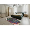 thumbnail image 4 of Ahgly Company Indoor Rectangle Patterned Dark Purple Novelty Area Rugs, 6' x 9', 4 of 6