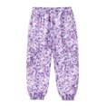 thumbnail image 3 of CONZONE Toddler Girls Cargo Pants Wide Leg Jogger Pants for Girls Elastic Waist Drawstring Trendy Fall Trousers with Pockets Size 4-5 Years, 3 of 9
