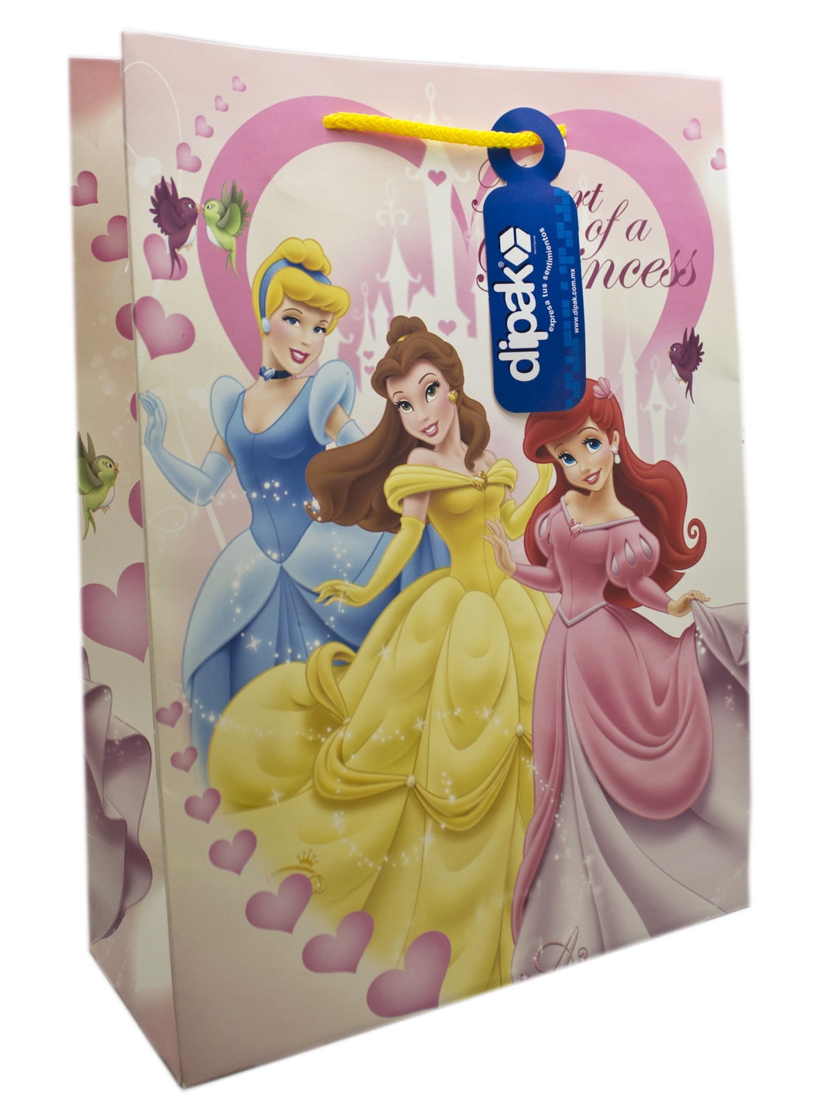 Disney Princess Heart of a Princess Pink Colored Medium Size Gift Bag