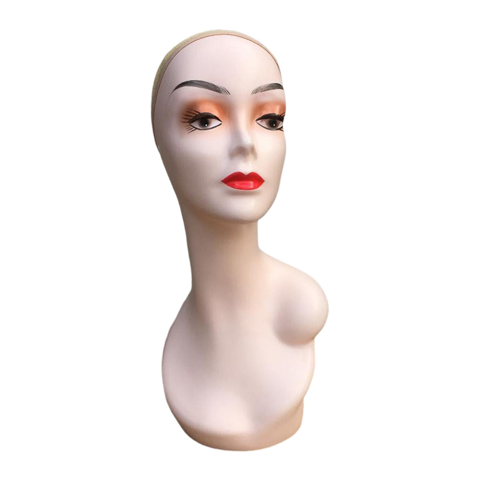 Female Mannequin Head, Doll Head ,Professional Makeup Cosmetology Female Training Head , Bald Manikin Head for Home ,Shop Hat Hair Style I