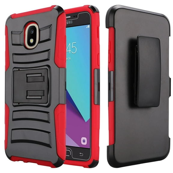 GSA Holster Case For Samsung Galaxy J3 (2018) J337 Black/Red