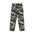 thumbnail image 4 of Goofa Lilies Flowers Printed Soft Pajama Pants for Men, Wide Leg Comfy Casual Lounge Yoga Pants-Medium, 4 of 9