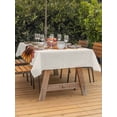 thumbnail image 3 of Outdoor Tablecloth with Umbrella Hole for Patio/Picnic/Party/Camping, Fall Pumpkins Waterproof Table Cloth Rectangle Table Cover Washable, Football Baseball Autumn Orange Red Maple Leaves (60"x 84"), 3 of 8