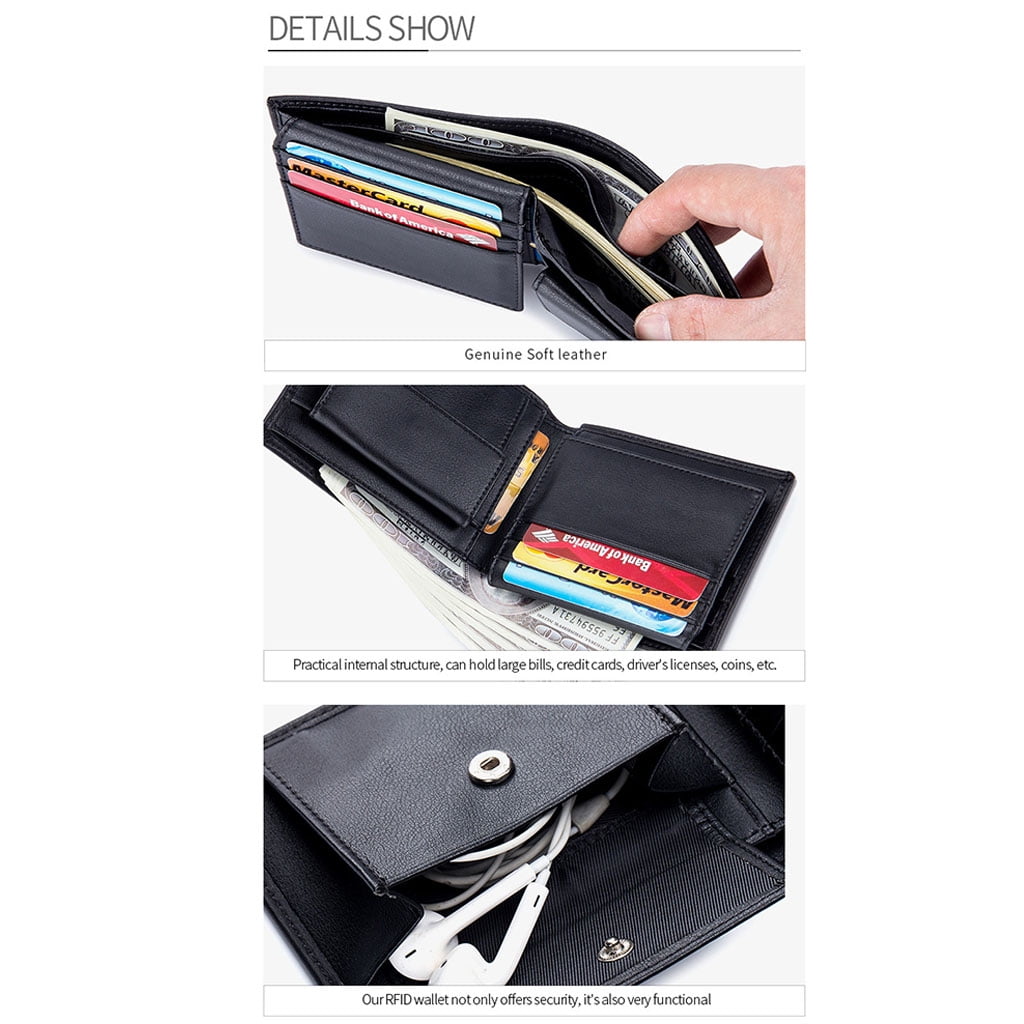 1Pc Men's Ultra Thin Minimalist Wallet, Front Pocket Wallet, RFID  Shielding, Credit Card Holder, Keychain Wallet, Safe And Convenient