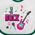 thumbnail image 4 of Inktastic I Rock with Guitar Microphone and Music Notes Boys or Girls Baby Bib, 4 of 4