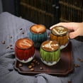 thumbnail image 4 of Ceramic Kiln Change Espresso Cup Set Japanese Style Tea Cup Master Single Cup Creative Big Belly Water Cup, 4 of 6