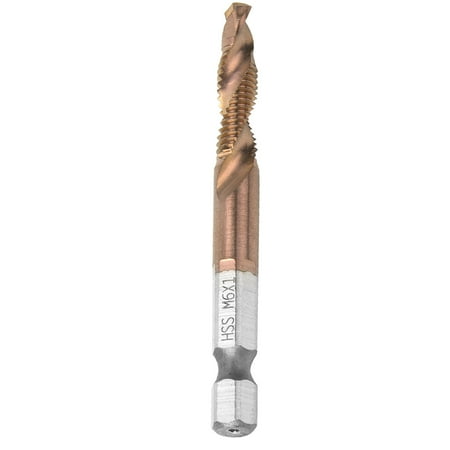 

Hex Shank Tap 6.35mm Metric Tap Drill Bit Drilling Internal Chip Removal For Machine Tapping
