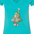 thumbnail image 4 of Inktastic Christmas Tree Women's V-Neck T-Shirt, 4 of 5