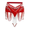 thumbnail image 3 of Chain Danza del Vientre de Cadera Bufanda Baile Cintura Cadena Cinturón Traje Rojo SM SunniMix Falda de cadera para danza del vientre, 3 of 8