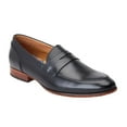thumbnail image 1 of Base London Mocassins Penny en Cuir Bruno pour Hommes, 1 of 4