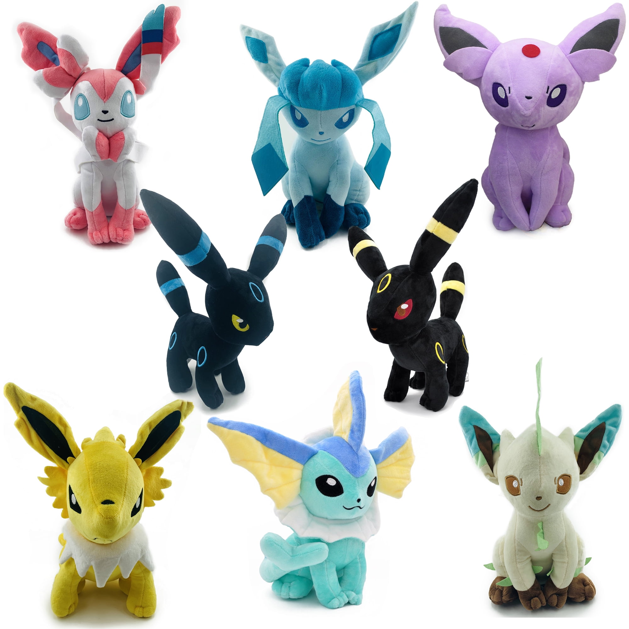 Lot New Pokemon Plush Toys Stand Eevee Sylveon Eeveelution Vaporeon Doll 8" Gift 