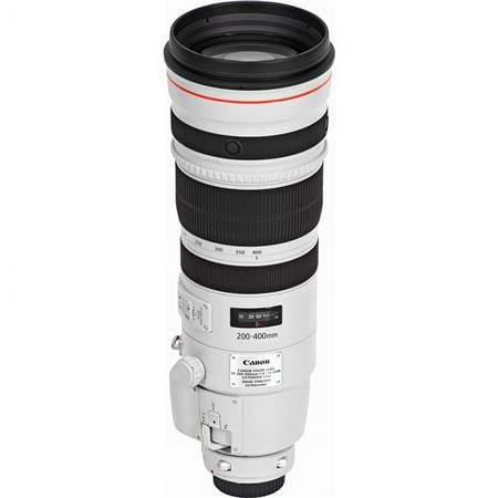 Canon - EF 200-400mm f/4L IS USM Super Telephoto Lens for Most EOS SLR Cameras - White
