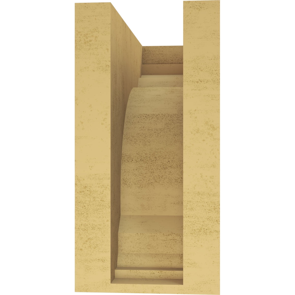 6"W x 12"D x 12"H Classic Warren Rough Cedar Woodgrain TimberThane Corbel, Primed Tan