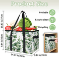 thumbnail image 3 of CURLYOOT Spring Reusable Grocery Bag, Large Foldable Grocery Totes Shopping Bag for Groceries, Eucalyptus Leaves Shopping Bags with Handles for Kitchen Trunk Picnic, 3 of 7