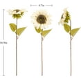 thumbnail image 2 of Viworld 10Pack Artificial Sunflower Flowers Long Stem Fake Silk Sunflowers Bouquets for Home Office Party Wedding Christmas Craft Decor (White), 2 of 7