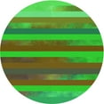 thumbnail image 1 of Ahgly Company Machine Washable Indoor Round Transitional Neon Green Area Rugs, 4' Round, 1 of 7