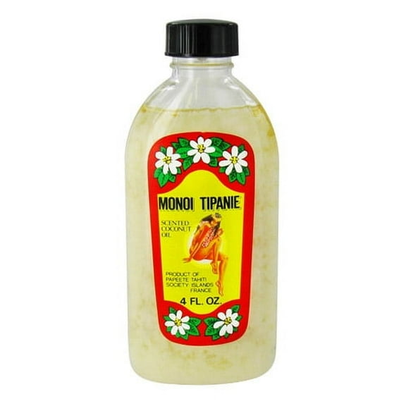 Monoi Tiare Tahiti Tipanie Scented Coconut Oil With Frangipane - 4 Oz, 3 Pack