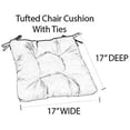 thumbnail image 5 of RSH Décor Indoor Outdoor Set of 2 Tufted Dining Chair Seat Cushions, 17" x 17" x 2", Kiwi Green, 5 of 5