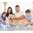 thumbnail image 4 of Dog Memorial Gifts - Sympathy Blanket with Colorful Pawprints, 50"x60" Pet Loss Gift Throw Blanket, 4 of 8