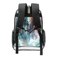 thumbnail image 2 of Susaid Ink Style Wave Dragon Print Clear Backpack See Through Transparent Plastic Clear Bookbags for School, College, Stadium,Work, 2 of 7