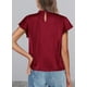 thumbnail image 2 of Blusa de Mujer PRETTYGARDEN Manga con Volantes Satén Vino Rojo XL, 2 of 6