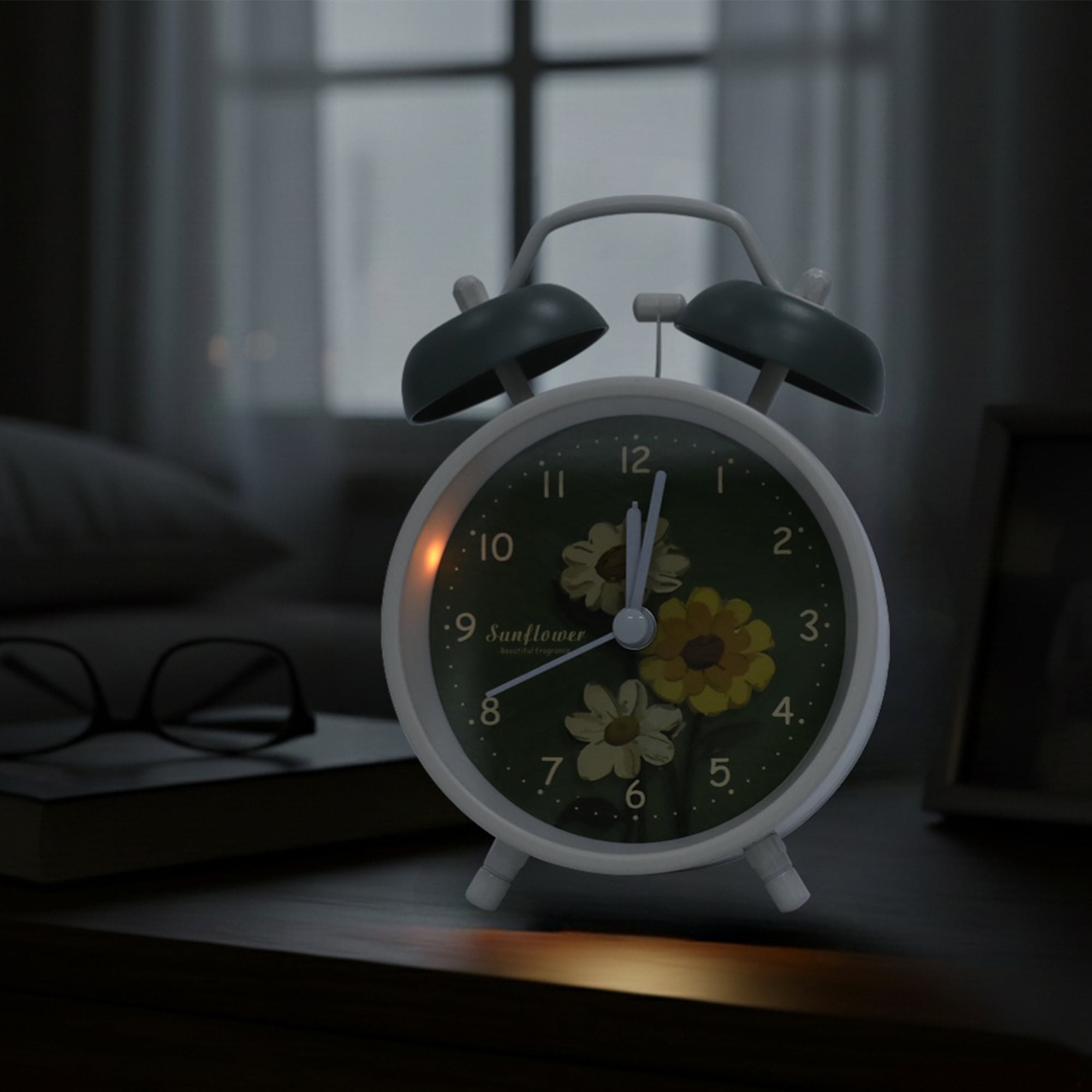 Unique Bargains Mechanical Alarm Clock with Loud Bell Ring Red 4.6"L x 2.2"W x 6.6"H