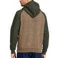thumbnail image 2 of Tyhengta Men's Hoodies Pullover Plaid Jacquard Hoodie Long Sleeve Casual Drawstring Sweatshirts with Pocket Khaki/Armygreen M, 2 of 9