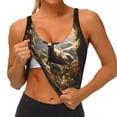 thumbnail image 2 of Balery Enchanted Deer In Cave Pattern Racerback Sports Bras for Women - Padded Seamless High Impact Support for Yoga Gym Workout Fitness-Medium, 2 of 7