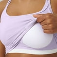 thumbnail image 4 of AherBiu Workout Tank Tops for Women Low Cut Cowl Neck Crossover Racerback Cropped Athletic Tshirt with Built in Bra, 4 of 6