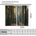 thumbnail image 3 of Red Maple Forest Curtains, Natural Scenery Forest Trees and Grass Pattern Printed Window Treatments for Bedroom Living Room Thermal Insulation Curtains 42x63 Inch, 3 of 6