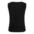 thumbnail image 3 of Timegard Tank Tops for Women V-Neck Ruched Front Cross Comfy Dressy Casual Sleeveless Shirts Top Blouse, 3 of 5