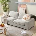 thumbnail image 5 of BALICHUN 88.58" Modern Sofas Couches for Living Room, Loveseat Sofas & couches with Removable Sofa Cushion and Detachable Sofa Cover, Solid Wood Frame and Serpentine Spring,Easy to Install(LightGrey), 5 of 8
