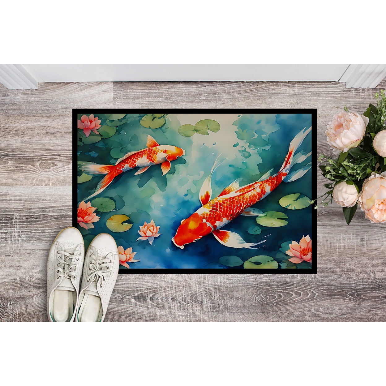 Carolines Treasures DAC2798MAT 0.15 x 18 x 27 in. Koi Fish Doormat