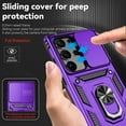 thumbnail image 4 of for Samsung Galaxy S23 Ultra Case with Slide Camera Cover HD Screen Protector [ Grade Drop Tested]  Ring Holder Kickstand Protective Phone Case for Galaxy S23 Ultra 5G 2023, Purple, 4 of 17