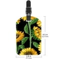 thumbnail image 6 of Square 2Pack PU Leather Sunflower Cruise Luggage Tag with Privacy Cover and Name ID Tag for Travel Handbags Backpacks Luggage Tags, 6 of 6