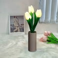 thumbnail image 5 of MERILER LED Tulips Desk Lamp, Simulated Flower Night Light with Vase for Home Living Room Desktop Decor, 5 of 7