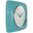 thumbnail image 7 of Infinity Instruments Retro Square Turquoise Wall Clock, 9.25", 7 of 7